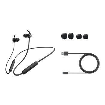 אוזניות כפתור אלחוטיות PHILIPS In-ear wireless headphones בצבע שחור